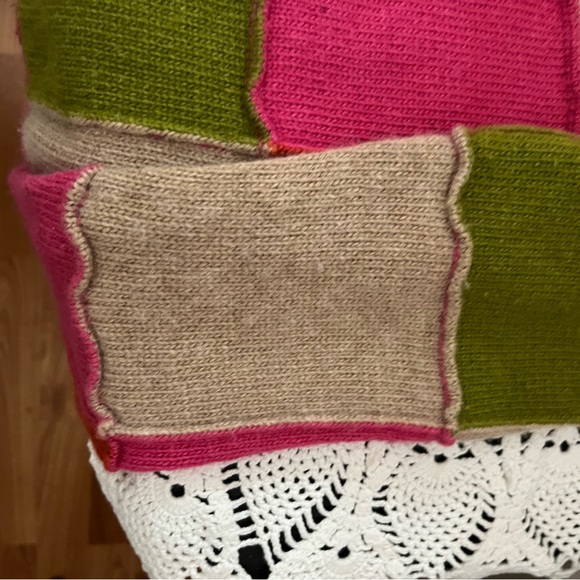 Lilly Pulitzer Pink and Green Patchwork Sweater - Picture 5 of 7